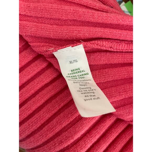 AERIE Take Charge Sweater Skirt ACADEMIA FEMININE XL Pink Punch *Matching Top - Picture 4 of 6